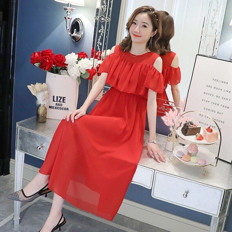 【新作】【送料無料】 マタニティドレス2019サマーアイスシルクニットステッチ半袖妊婦妊娠服Vestidos ハーフスリーブ 夏物 AL expec353761653110