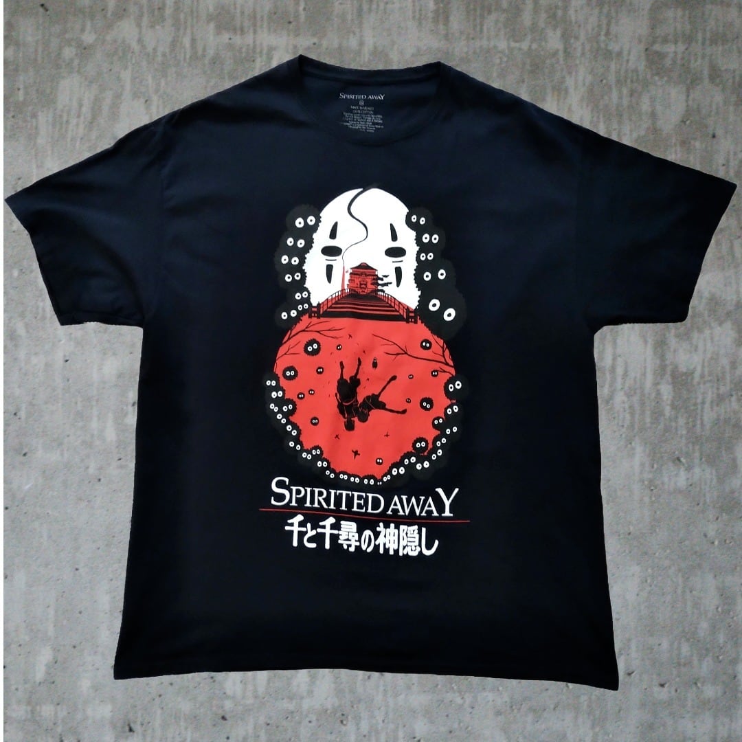 古着 千と千尋の神隠し Tシャツ XL 黒 カオナシ アニメT ジブリ 公式