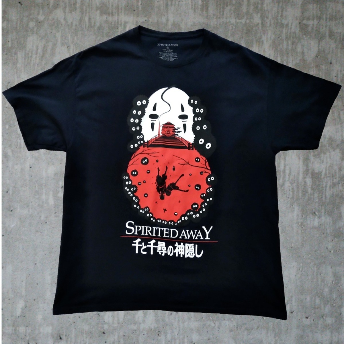 古着 千と千尋の神隠し Tシャツ XL 黒 カオナシ アニメT ジブリ 公式 