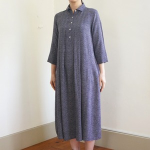 ＜SALE＞水玉プリントのシャツワンピース