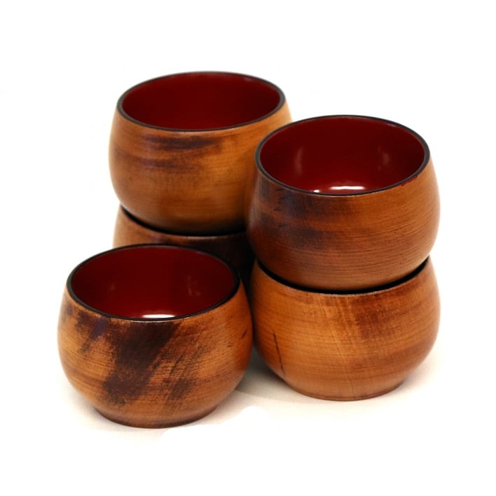 会津塗・木製漆器・趣味の漆器・長澤・ぐい呑み・No.190825-34・梱包