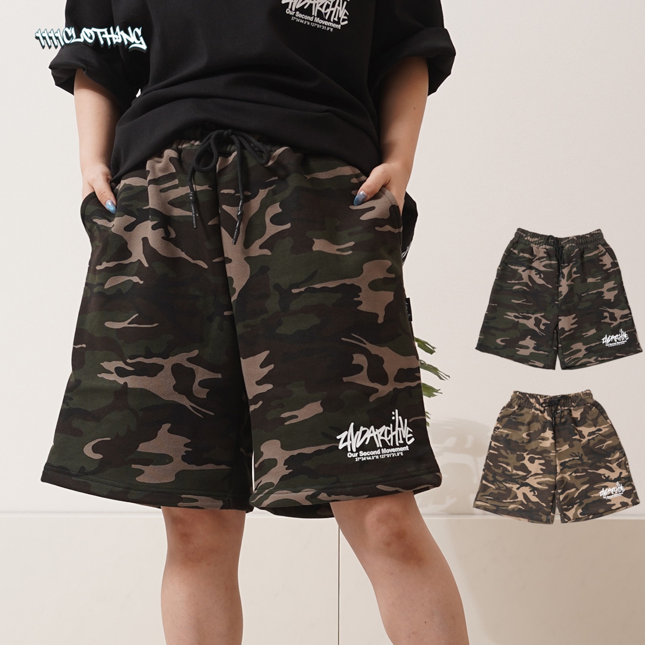 ◆2nd ARCHIVE カモフラ スウェットショーツ◆kr-25004