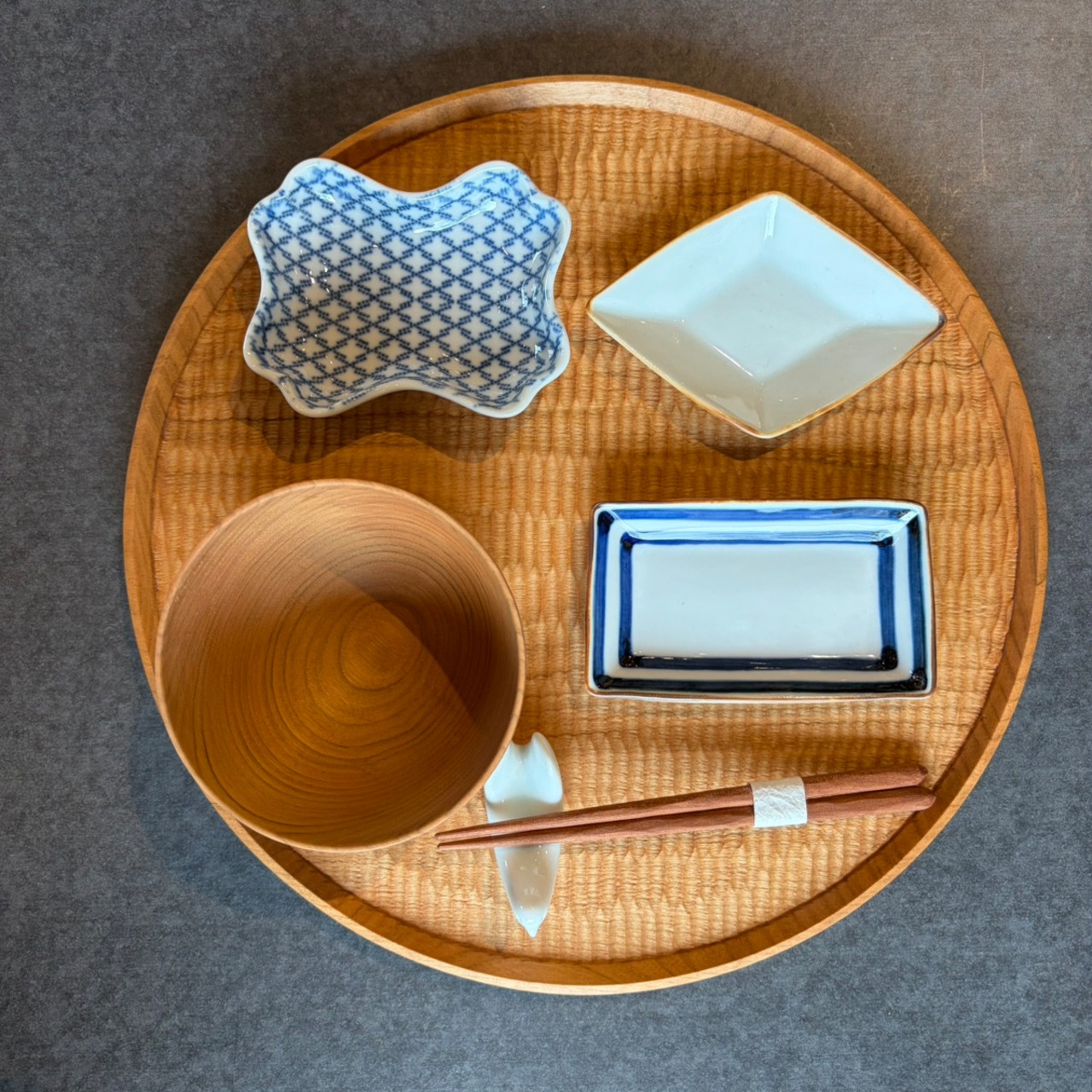 1人膳（丸）桜　木工房 玄