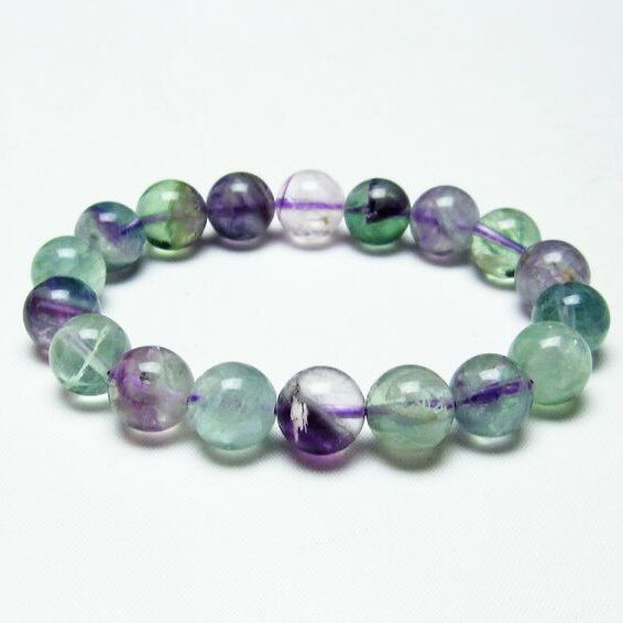 エンジェルフェザー フローライト ブレスレット 12mm 一点物 111-22907