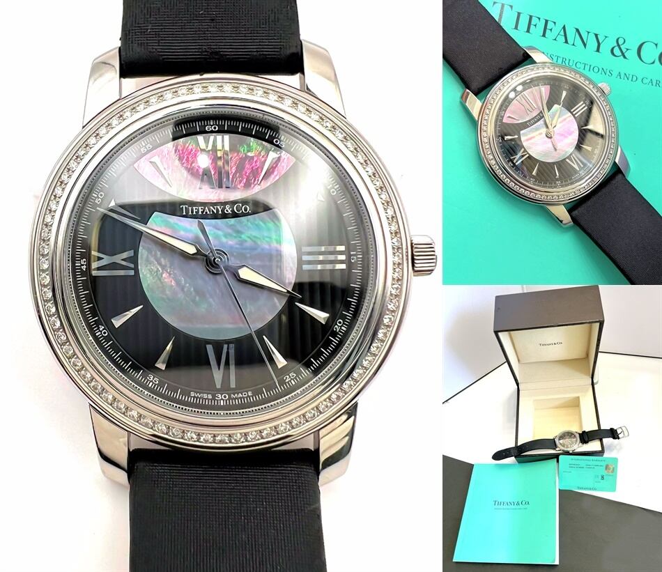 TIFFANY ティファニー マーク ダイヤモンド ブラックシェル ラウンド