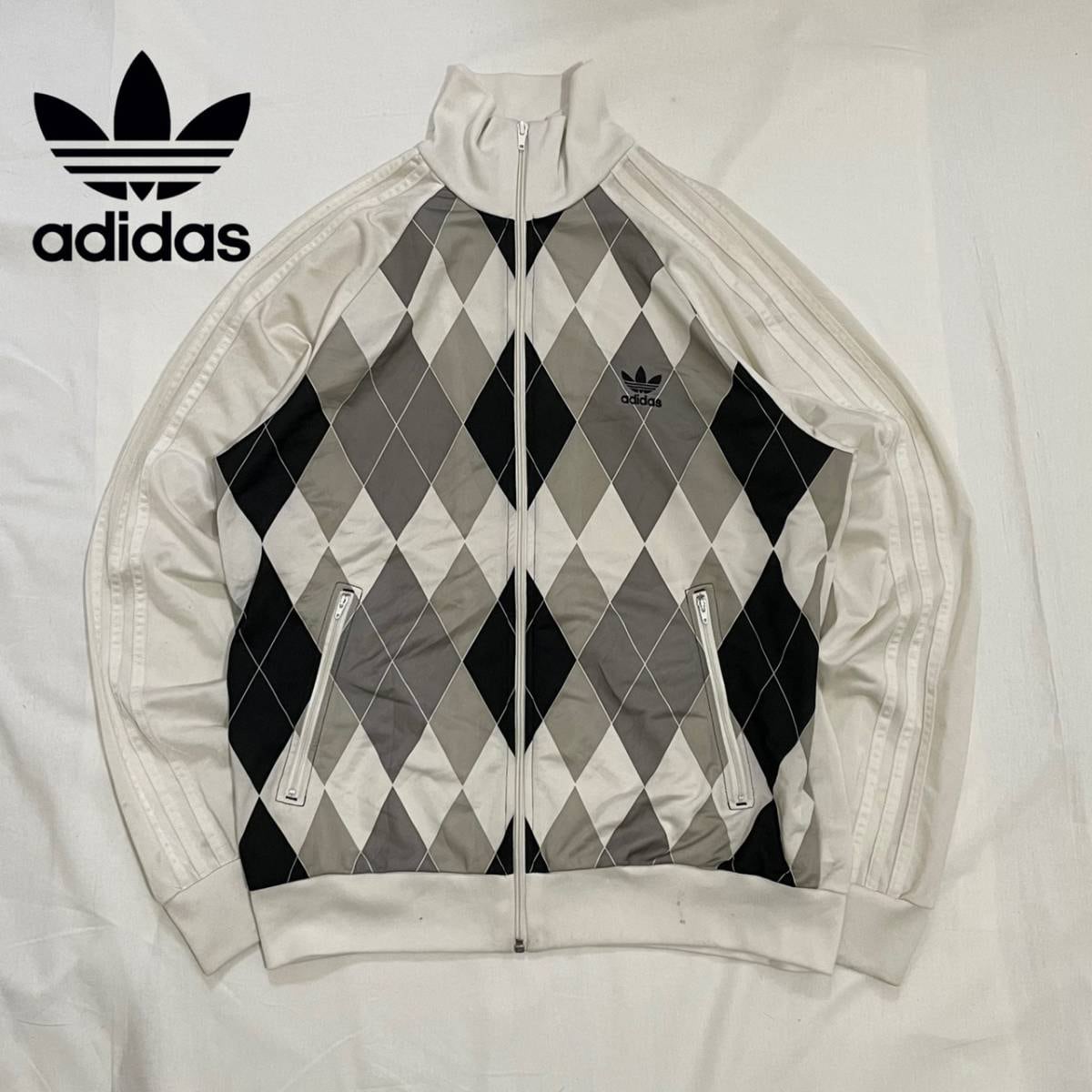 adidas 80s 90s ジャージ トラックジャケット ホワイト-