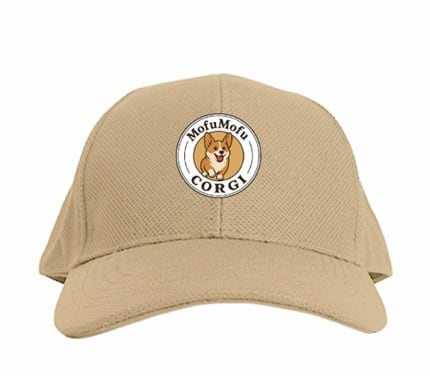 MofuMofu CORGI コーギーブリーズキャップ ベージュ｜コーギー グッズ