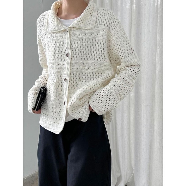 double pocket crochet cardigan