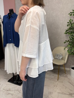 le vent soufflé シアーリネンミックス　ブラウス　26S 081