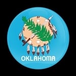 ゴーバッジ(ドーム)（CD0646 - FLAG OKLAHOMA US STATE） - 画像1