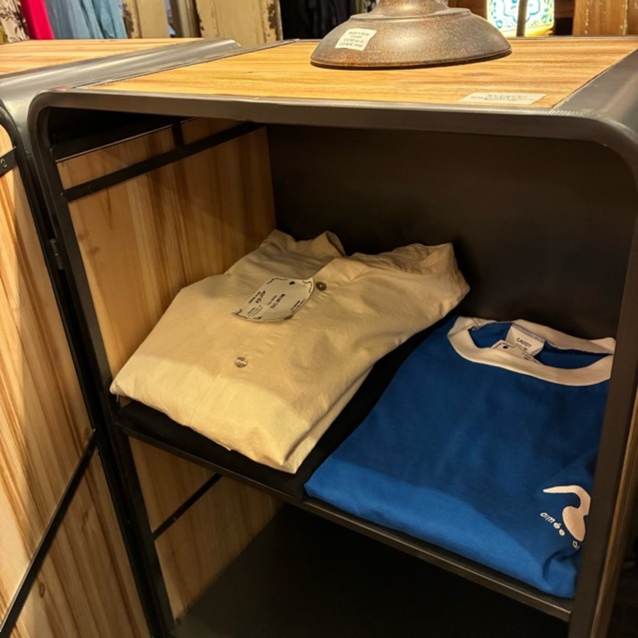 Wood＆Iron Cabinet L　ウッド＆アイアンキャビネット　L　3段　ミリタリー　収納家具　棚　リビング　寝室　ガレージ　インダストリアル