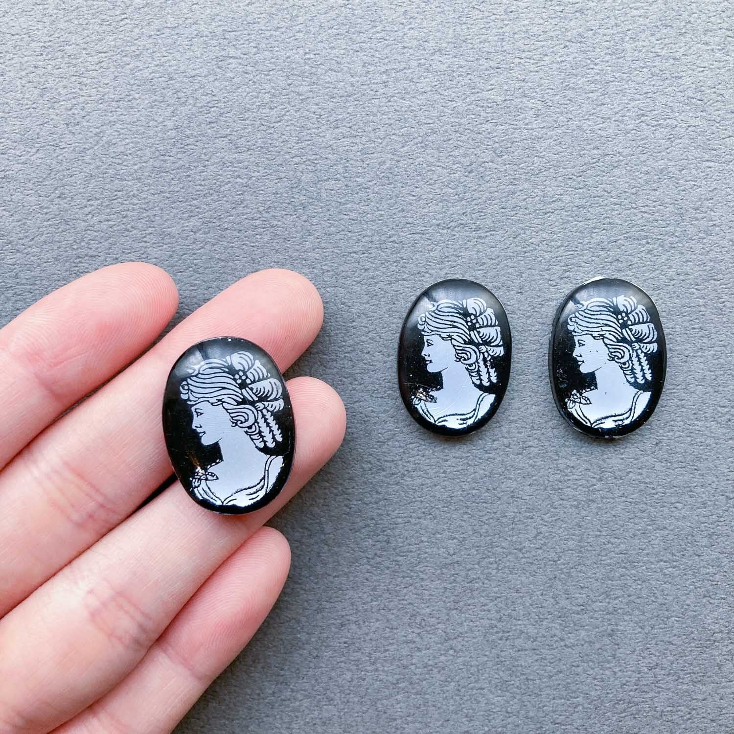 最終入荷〉オーバル型ジャパンヴィンテージカメオ風カボション | Dua