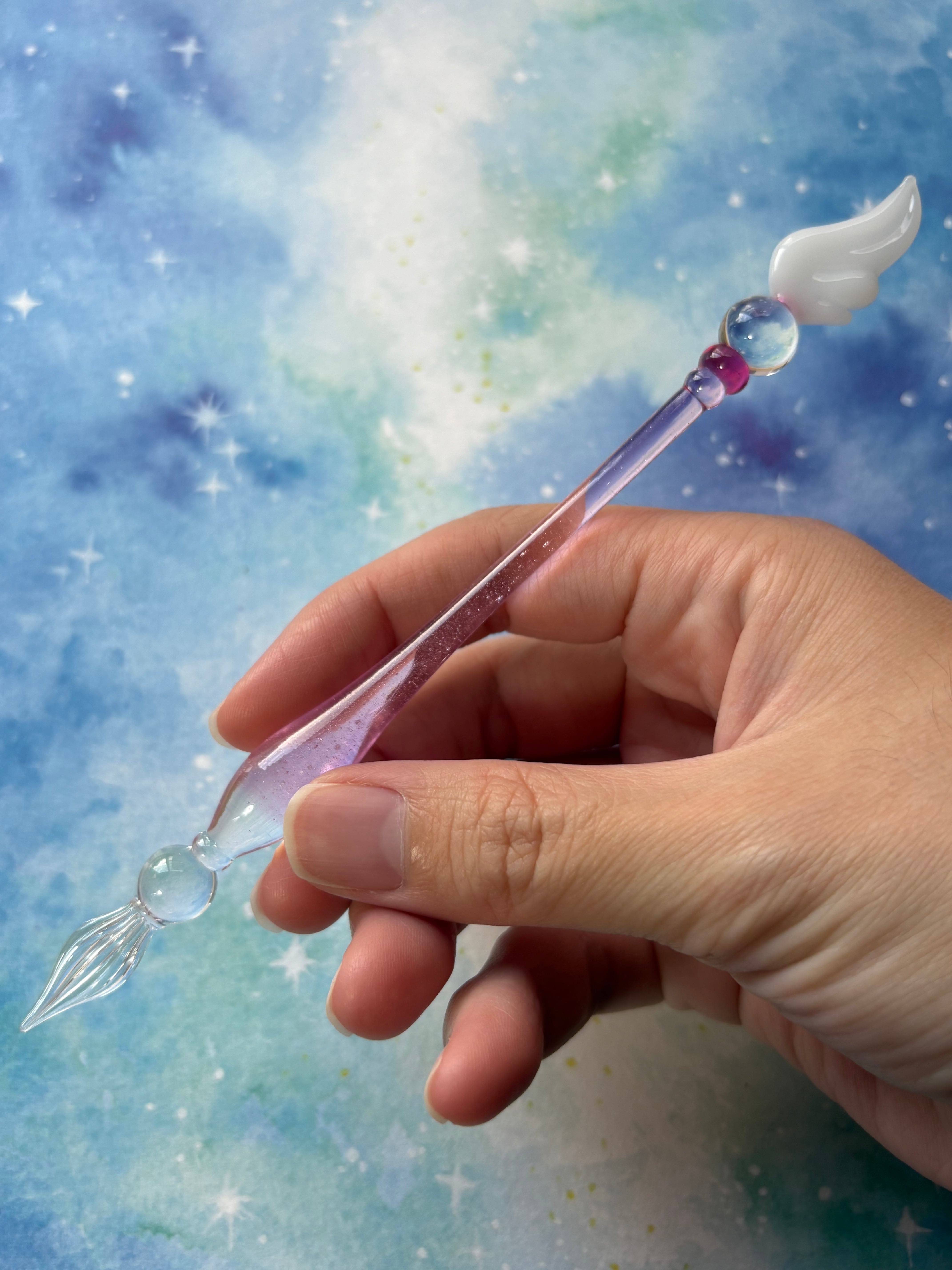 【トルコ・ガラスペン】桜（ホワイト） bfb572c2e7047aa5451630f2327960