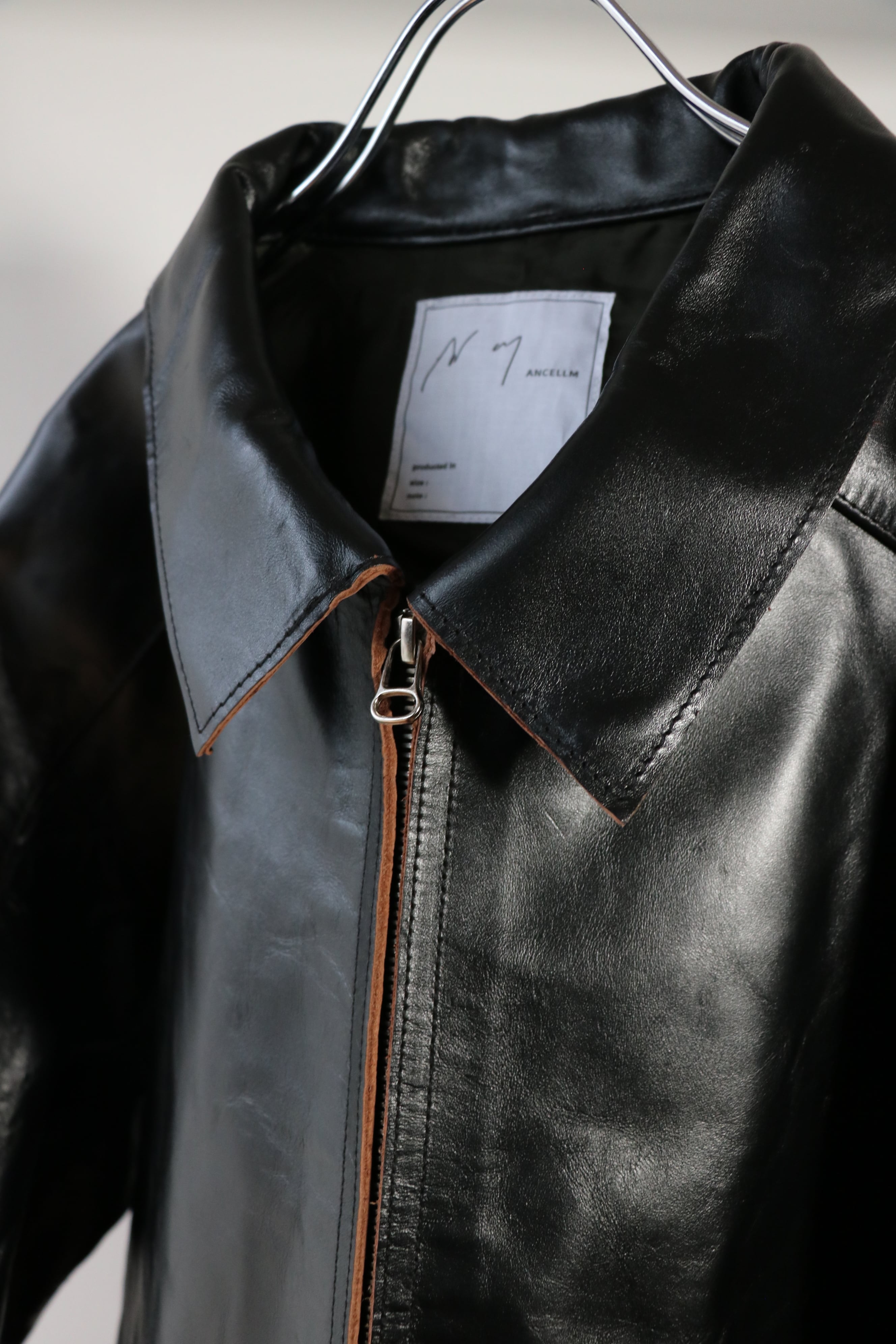 サイズ2 Ancellm H.L ZIP UP JACKET レザージャケット ANCELLM/アンセルム/H.L ZIP UP JACKET | GARDEN（ガーデン