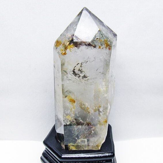 1.7Kg グリーンファントム 六角柱 台座付属 一点物 152-3918