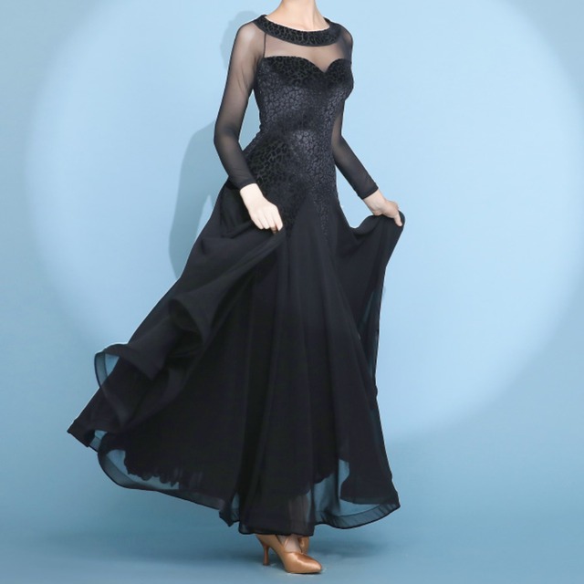 シアーデザインスリーブ　　フローティングスカート　ドレス  ds0475