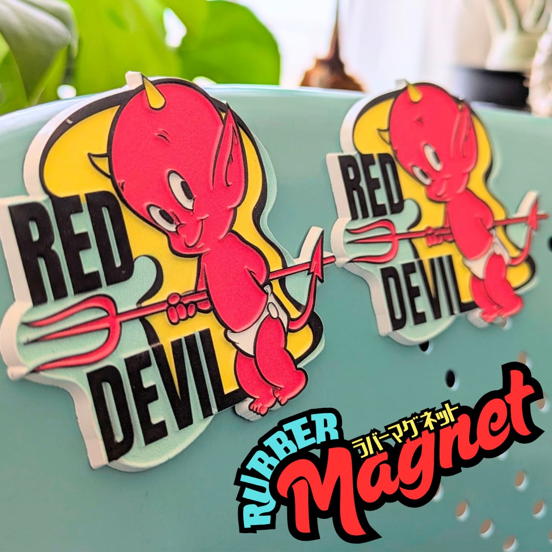 ♧【 Rubber Magnet ラバーマグネット 】 Hot Stuff the Little Devil （ ホットスタッフザリトルデビル ）/ Hot Stuff / ハーベイ・コミックス / VINTAGE風〚アメリカン雑貨 アメトイ〛