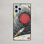受注生産 iPhoneケース 赤い惑星とロケットの宇宙柄｜スペースエイジ RFSP023A