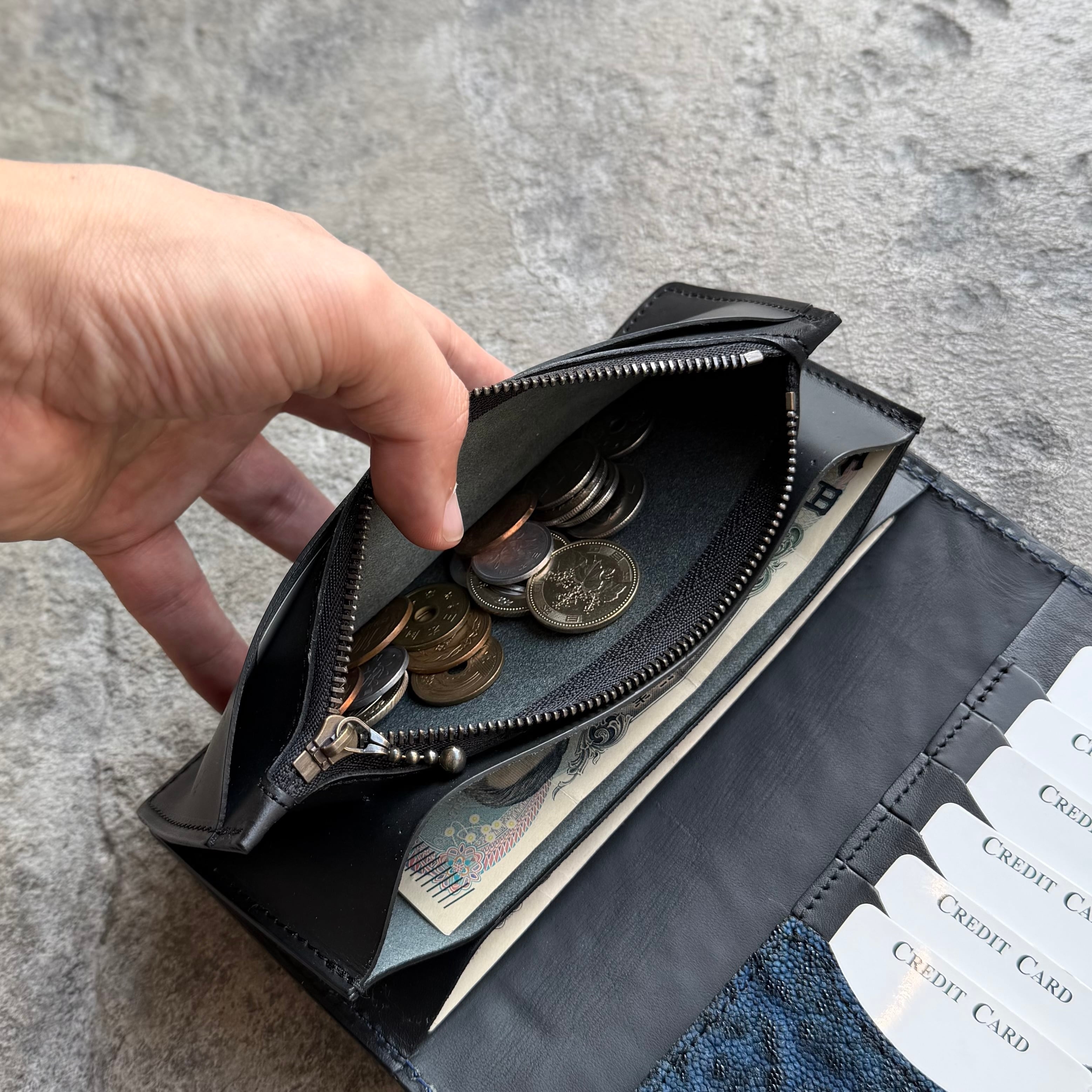 限定商品】ウォレット スタンダード 姫路黒桟 エレファント(藍染
