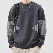 カジュアル クルーネックニット af0464