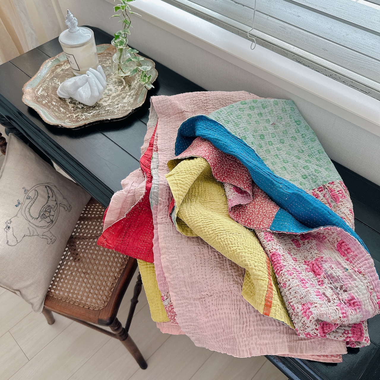 インド ヴィンテージカンタキルト VK006 | 142cm × 200cm