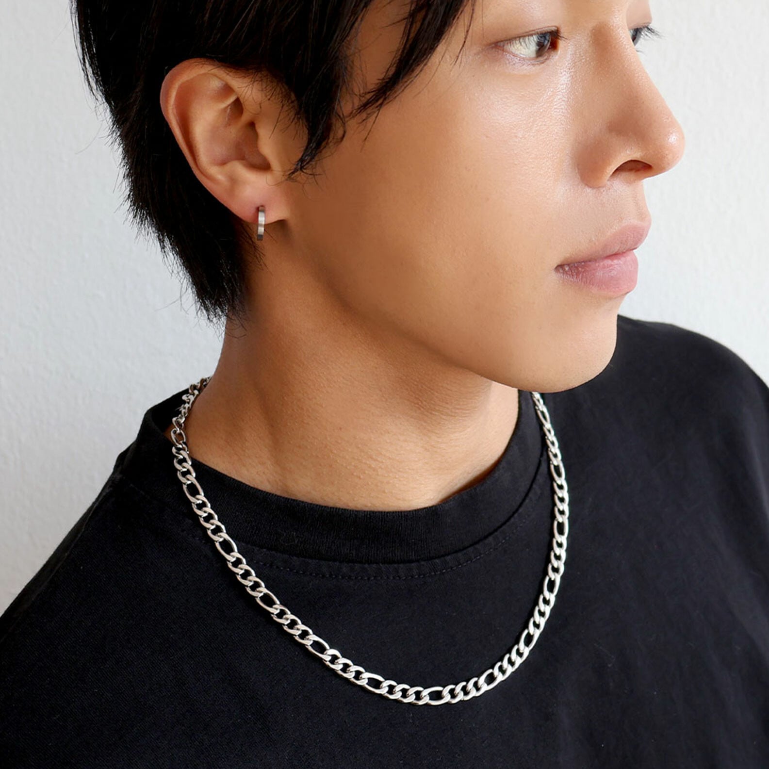 【SELECT】unisex サージカルステンレス 316L　フィガロチェーン　ネックレス　金属アレルギー対応　韓国製