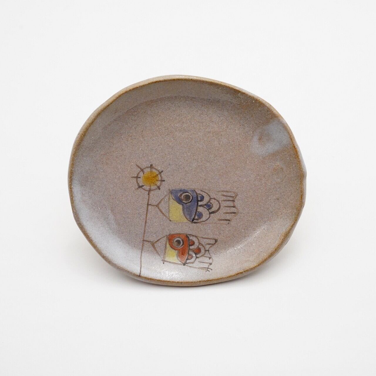 【陶彩工房Canoe】「鯉のぼり」楕円皿 50-A