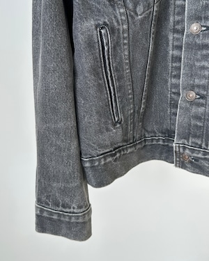 -Levi's- Vintage 80s 36R 70506-0259 Black Denim Jacket made in USA
