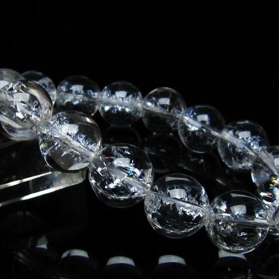 アイリスクォーツ 水晶 ブレスレット 15mm 一点物 メール便可 [M便 1/10] 111-35510