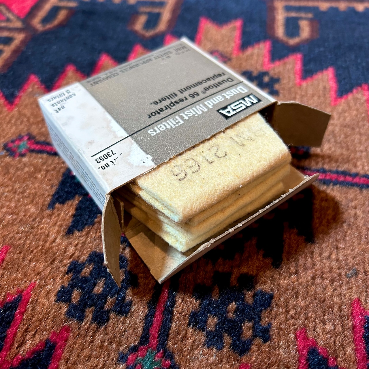 Dustfoe Respirator 防塵マスク 中身入り tin 缶 vintage MU-147