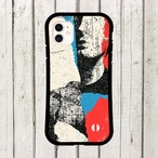 受注生産 iPhoneケース 黒い人物風シルエットの紙片コラージュ｜人物コラージュ ZINE058C