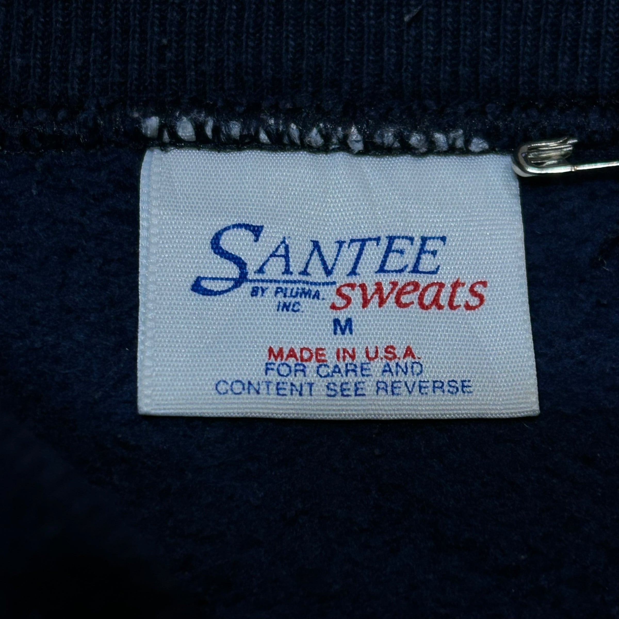 M】【90年代】【USA製】SANTEE sweats カレッジロゴスウェット M】【90年代】【USA製】SANTEE sweats カレッジロゴスウェット