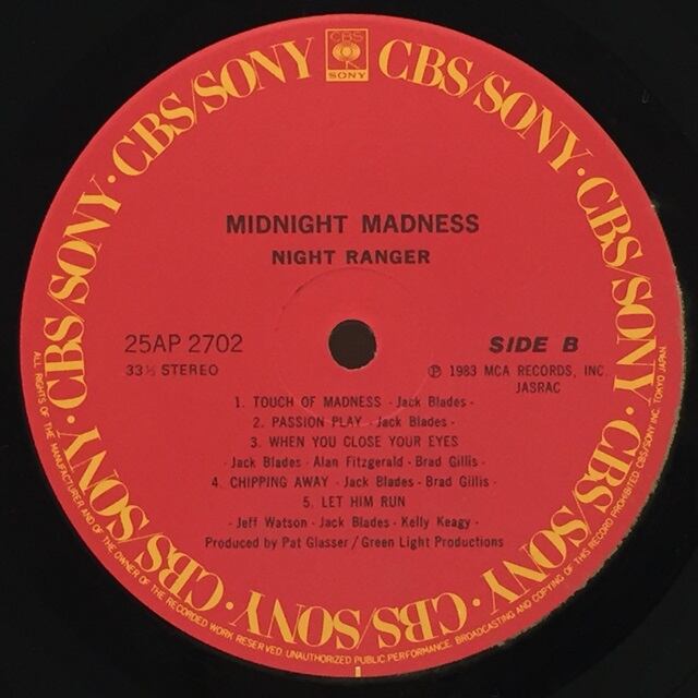 Night Ranger / Midnight Madness [25AP 2702] - 画像4