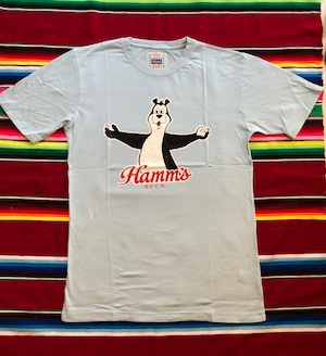 HAMM’S T-SHIRTS /ハムズ ビール ハムズベア Tシャツ LIGHT BLUE 直輸入