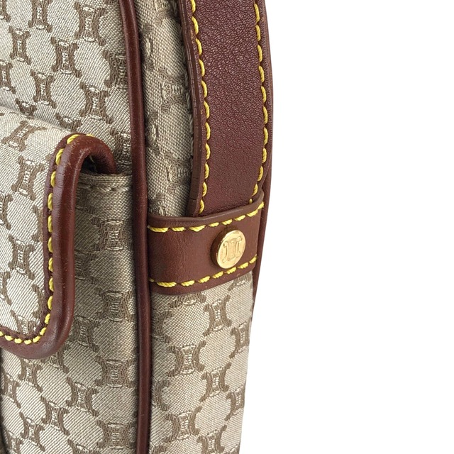 CELINE セリーヌ ブラゾン ショルダーバッグ ベージュ キャンバス ミニバッグ vintage ヴィンテージ オールド yn4w5e