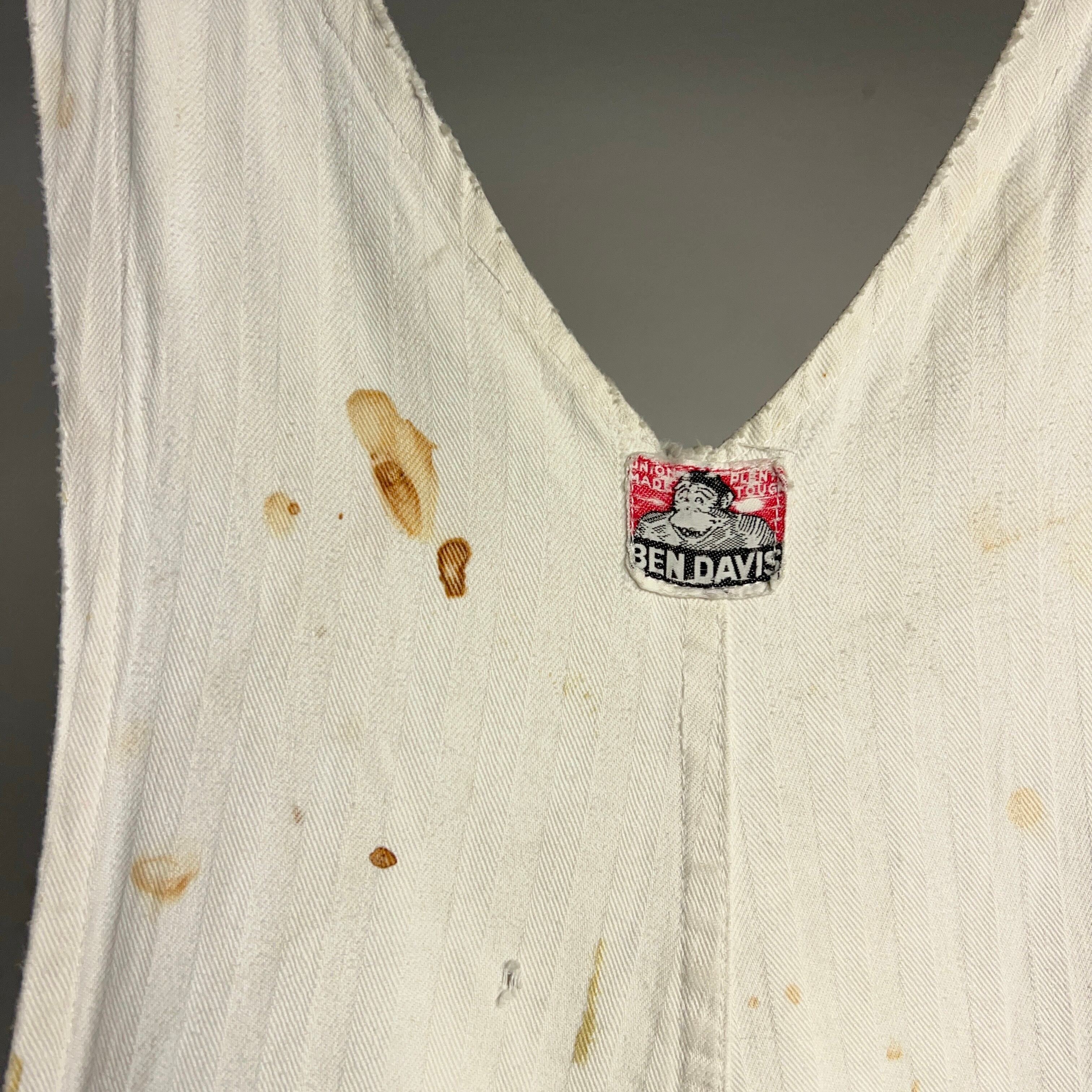 1950's BEN DAVIS HBT WHITE OVERALL 