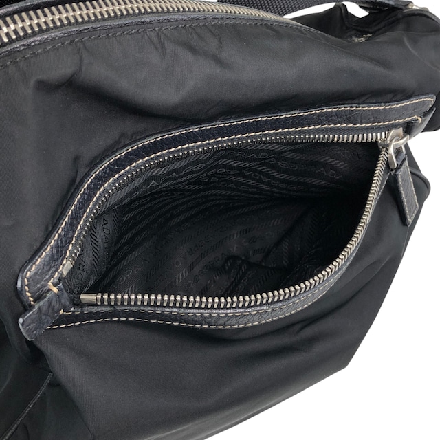 PRADA プラダ ショルダーバッグ ブラック トライアングルロゴ ナイロン vintage ヴィンテージ オールド w53g57