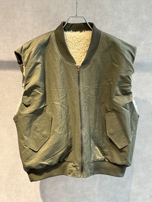 reversible nylon boa vest