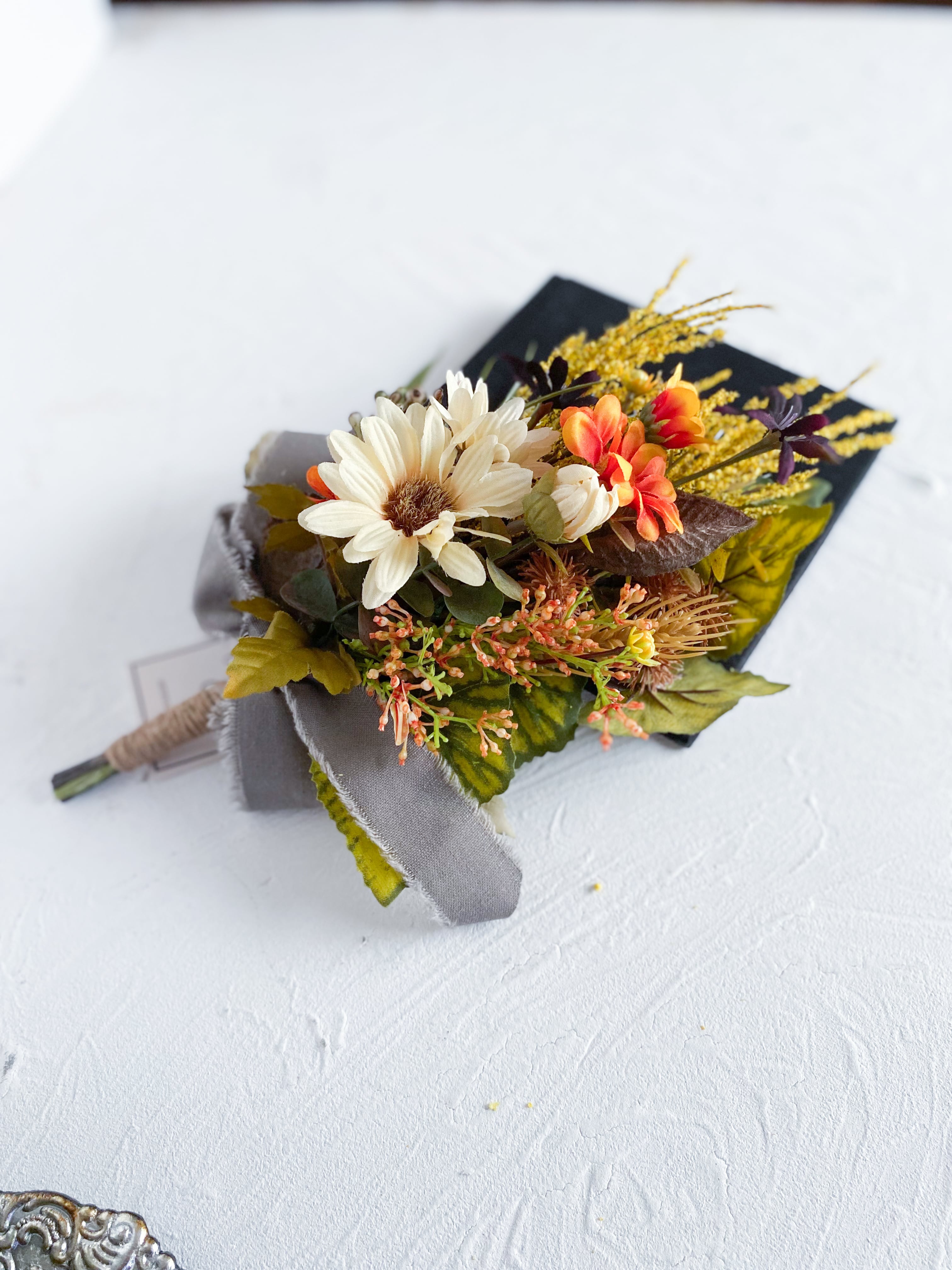 秋色デイジーのスワッグ アーティフィシャルフラワー 造花 癒し