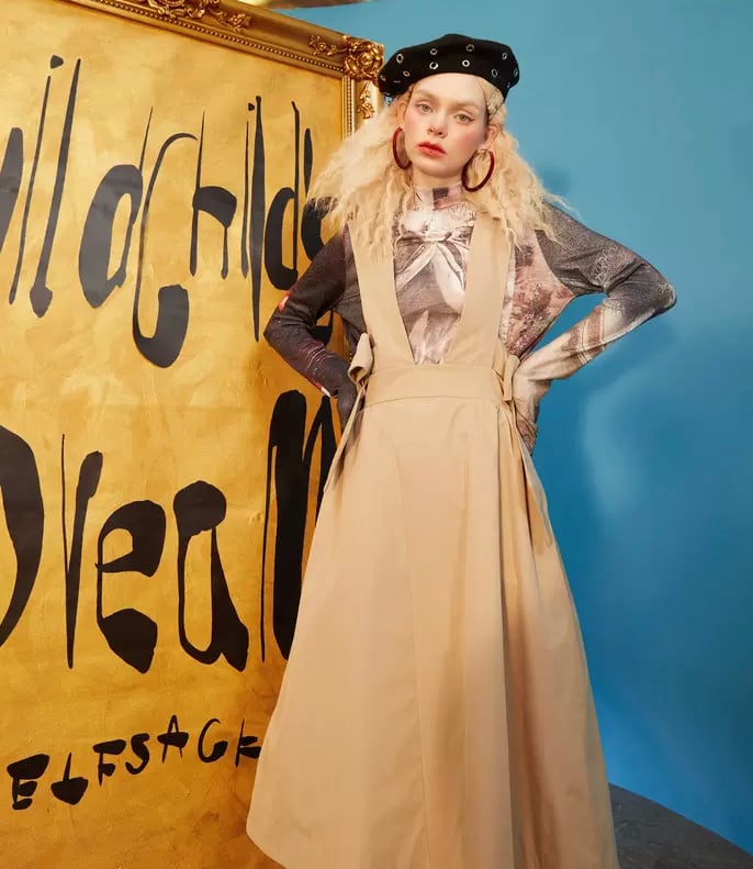 ★ELF SACK★プリーツ フリル キャミソール ワンピース/送料込 モモコのOH!ソレ!み~よ!