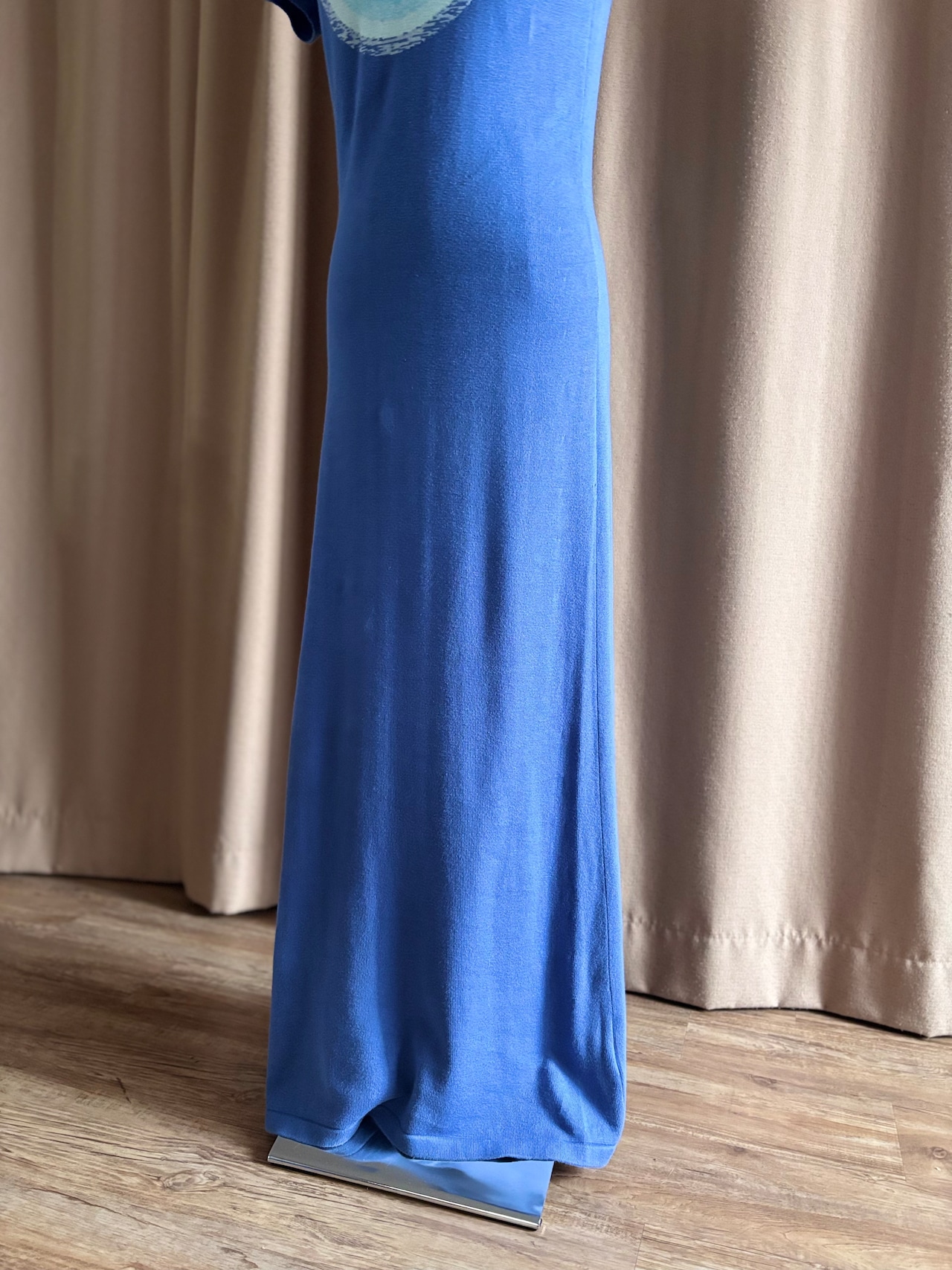 abstract emblem cotton knit dress-5298-7