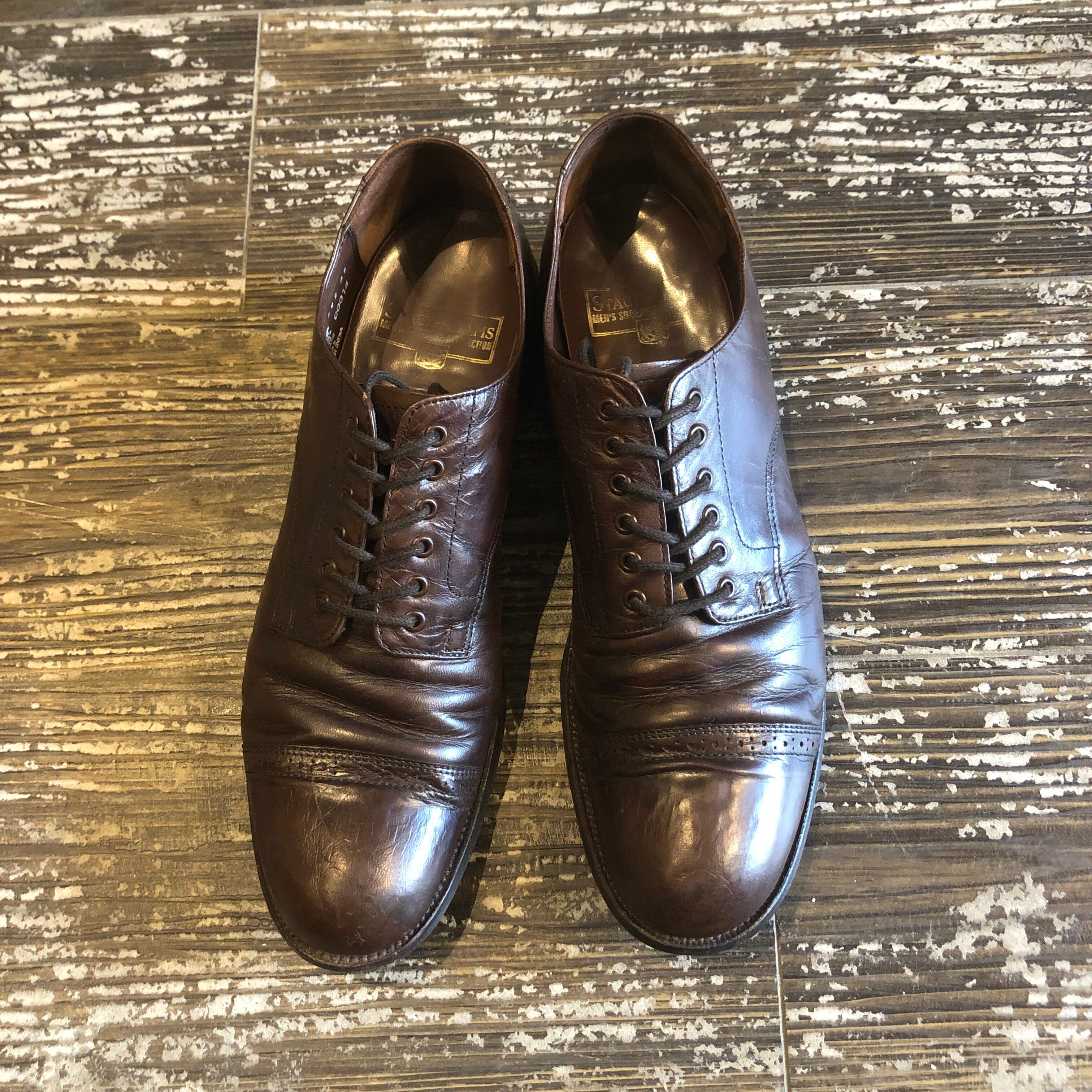 90s STACY ADAMS 型押し クロコ レザー スリッポン 9.5D ローファー 90s STACY ADAMS 型押し クロコ レザー スリッポン 9.5D ローファー