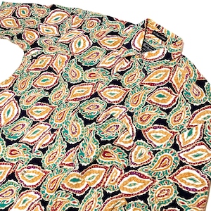 Burberrys : 90’s batik linen mix shirt(used)