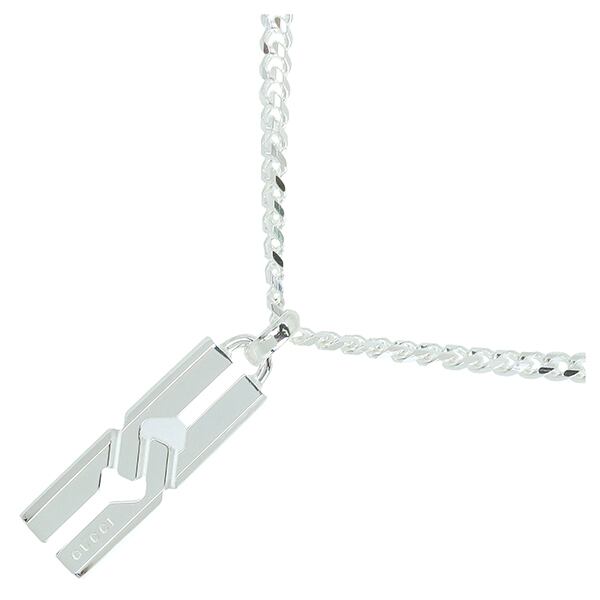 New GUCCI グッチ アクセサリー ノットインフィニティ プレート ペンダント シルバー SV925 ネックレス 小物 新品