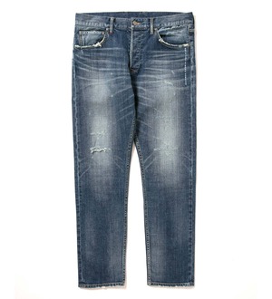 【APPLEBUM】"Kate" Slim Stretch Denim Pants - Damage