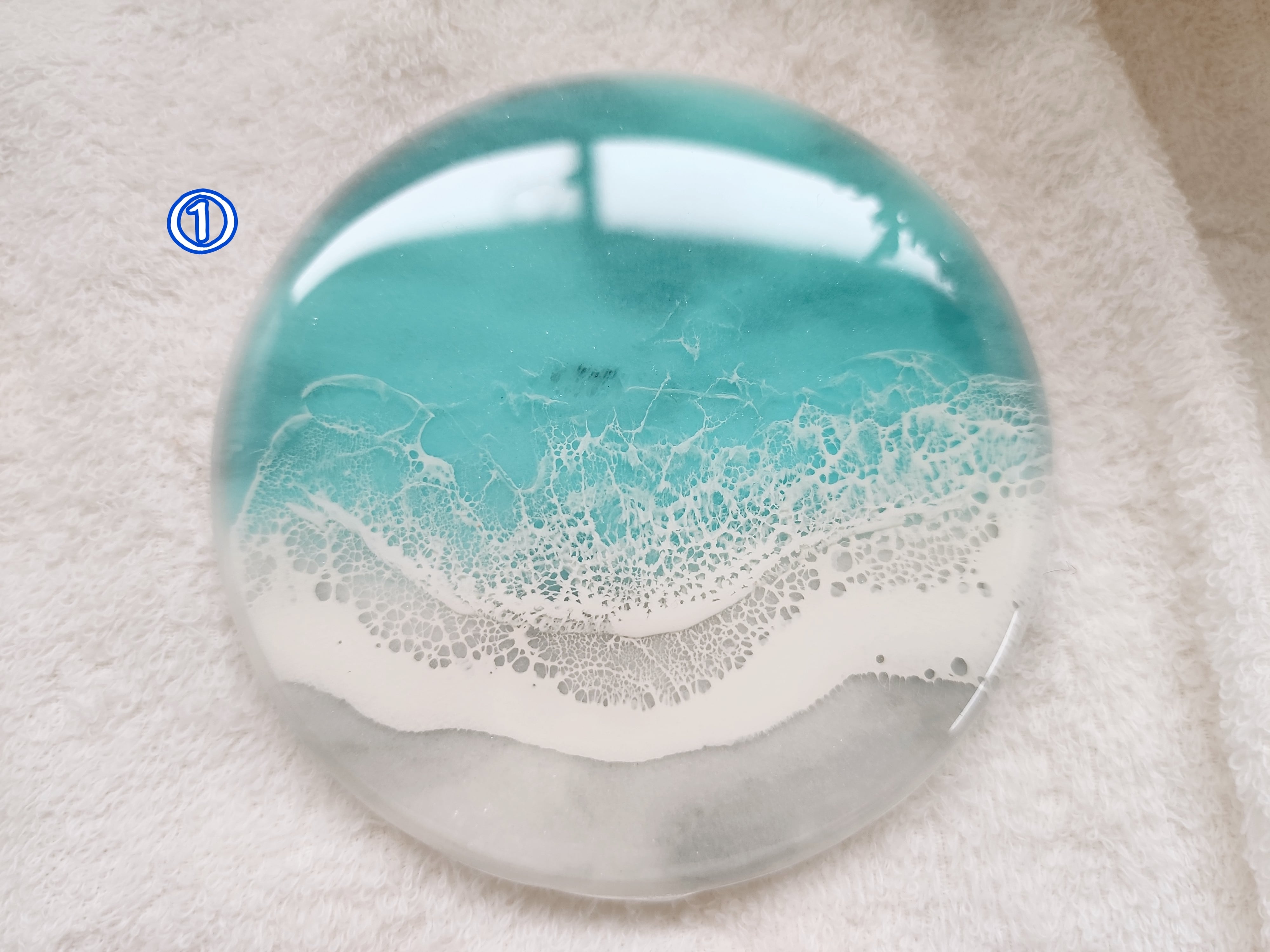 174.オーシャンレジンアート 大理石コースター