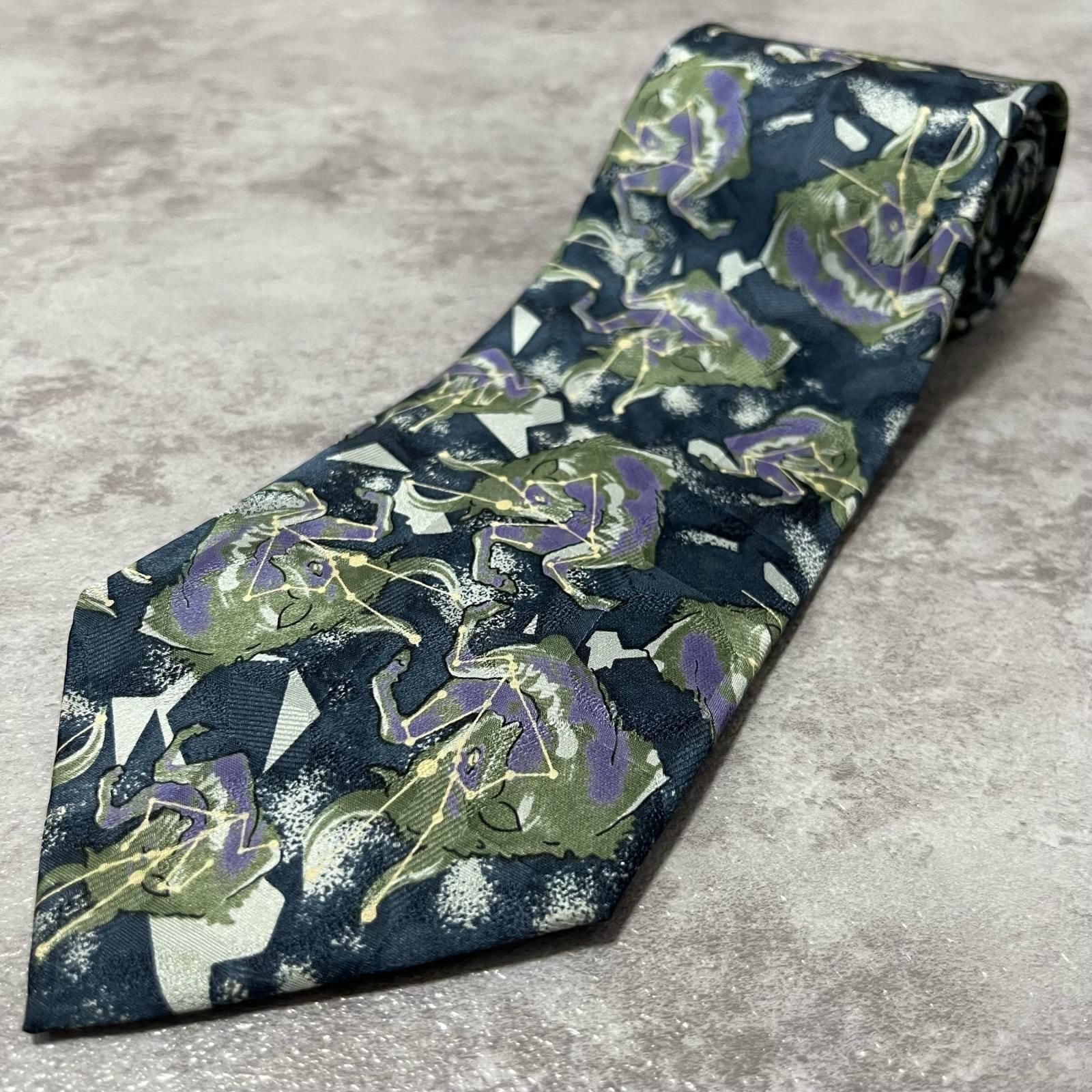 箱付き】LOUIS VUITTON ルイヴィトン ロゴ入り市松柄ネクタイ シルク