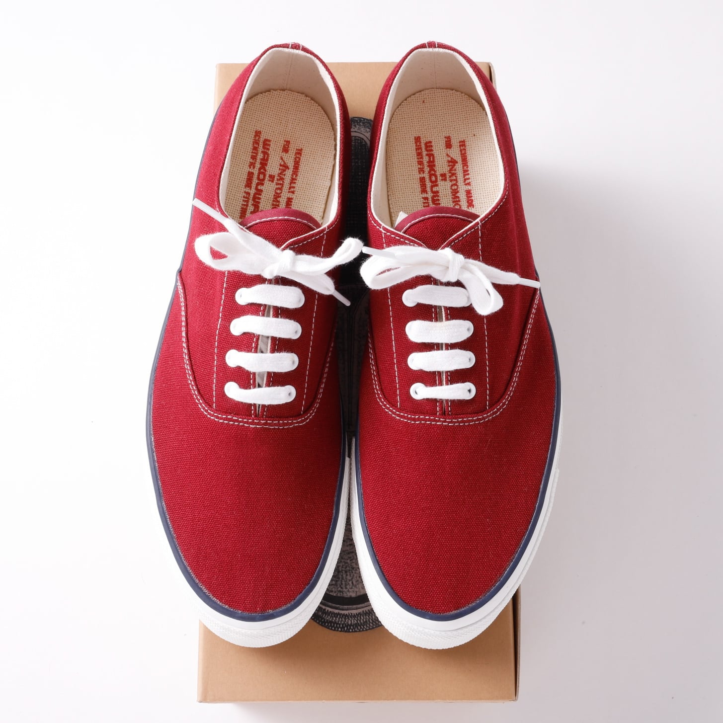未使用】 ANATOMICA WAKOUWA deck shoes sneaker BURGUNDY Alden last