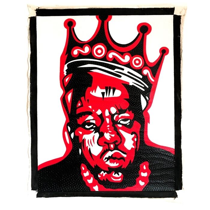 レア特大一点物notorious bigペイントアート