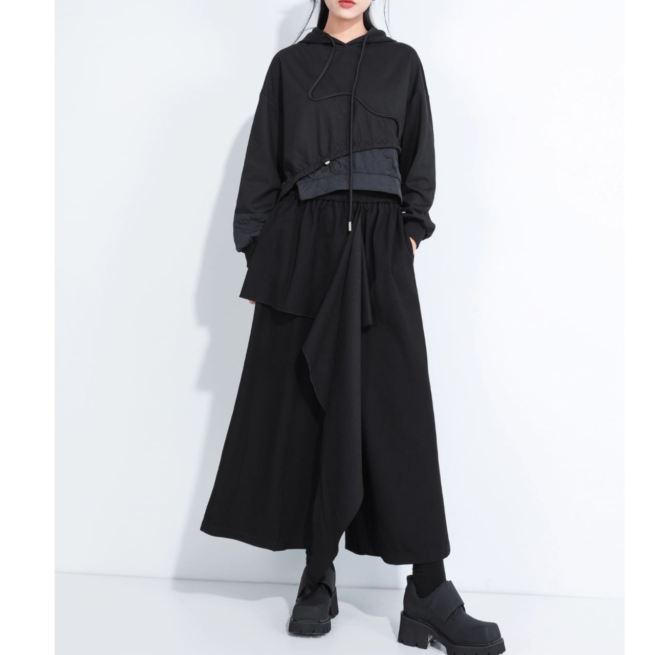 Hooded Drop Shoulder Sweat Top 00242